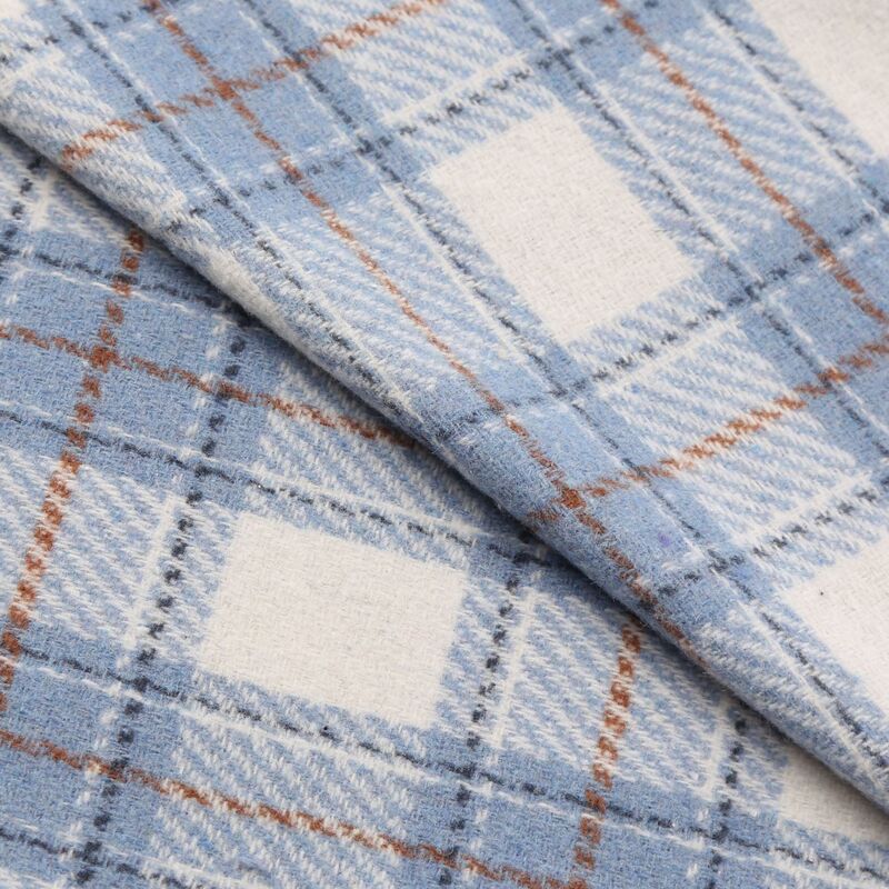 New carded sanding plaid fabric autumn and winter shirt coat suit coat luggage fabric in stock supply New carded sanding plaid fabric autumn and winter shirt coat suit coat luggage fabric in stock supply