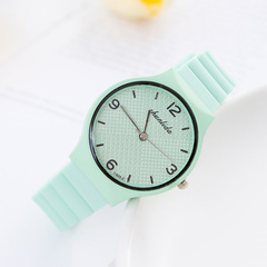 新款熱賣糖果色硅膠帶女士手錶小清新韓版時尚學生石英手錶女批發