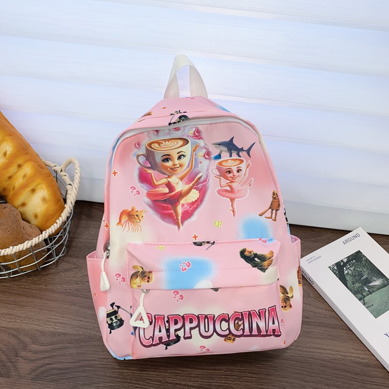 Nuevo comercio exterior mochila infantil caricatura animada encantadora impresión mochila de escolares jardín de infantes mochila de niños y niñas