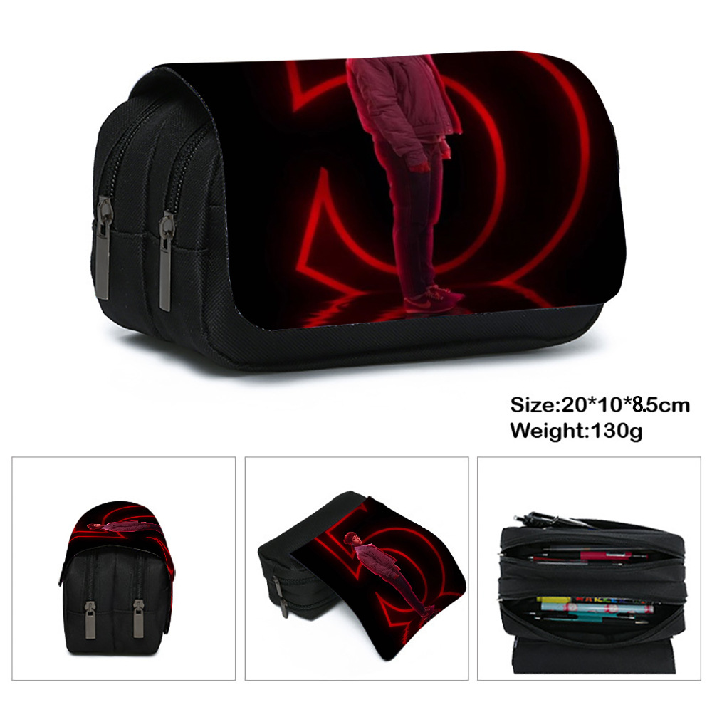 5 bolsas de bolígrafo de gran capacidad de almacenamiento multicapa de tela Oxford bolsa de papelería estudiante calificación transfronteriza portátil