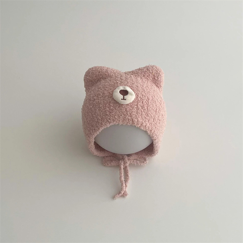 Cappello per bambini Autunno e inverno simpatico orso caldo bambino bambino cappello lavorato a maglia cappello per bambini_voghion.com