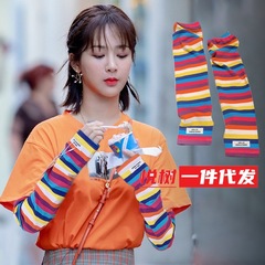 2023新款防曬袖套女防紫外線護臂冰絲手套遮陽開車冰袖代發批發廠