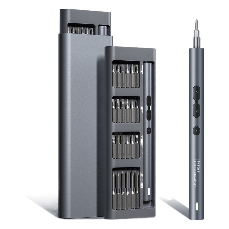 Teléfono móvil portátil reparación fina destornillador eléctrico recargable destornillador pequeño traje de reparación de precisión caja de regalo succión magnética