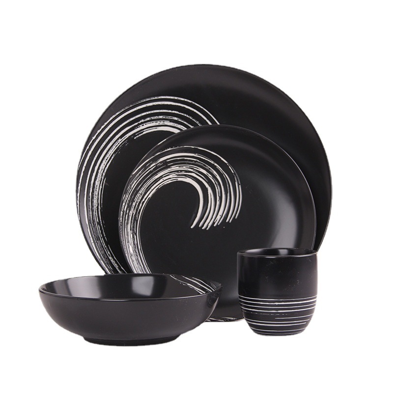 Vajilla de cerámica de estilo japonés moderno traje de vajilla de cerámica de comercio exterior japonés
