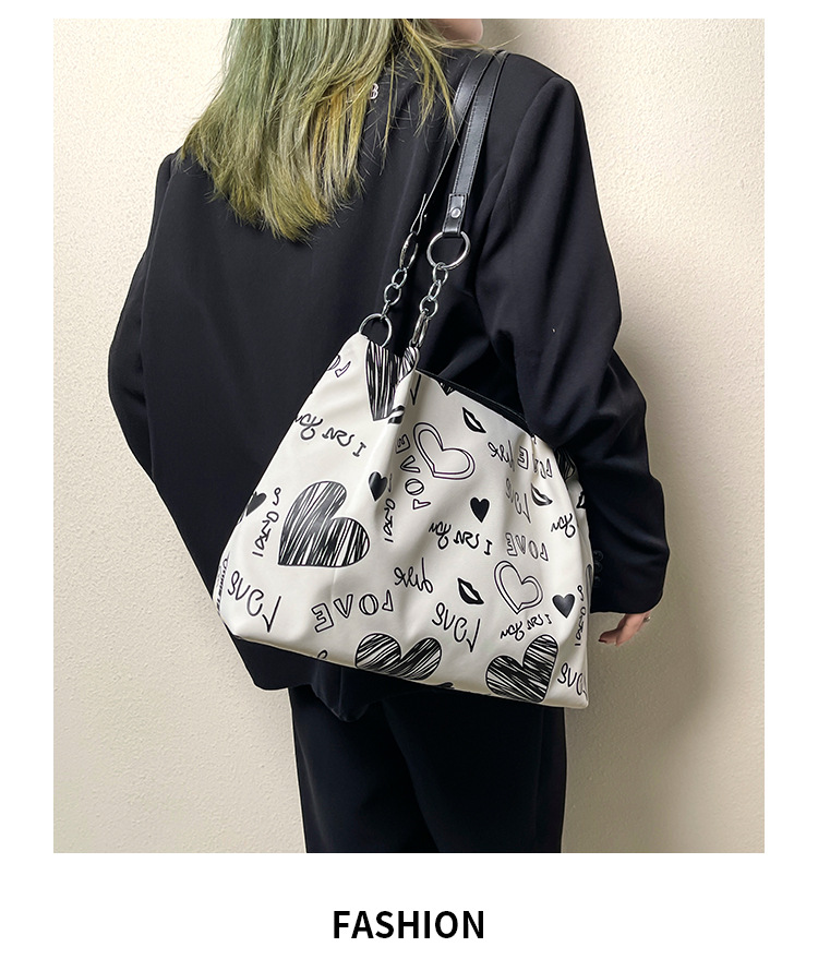 Damen Schultertasche Mit Muster Große Henkeltasche Als Shopper_voghion.com