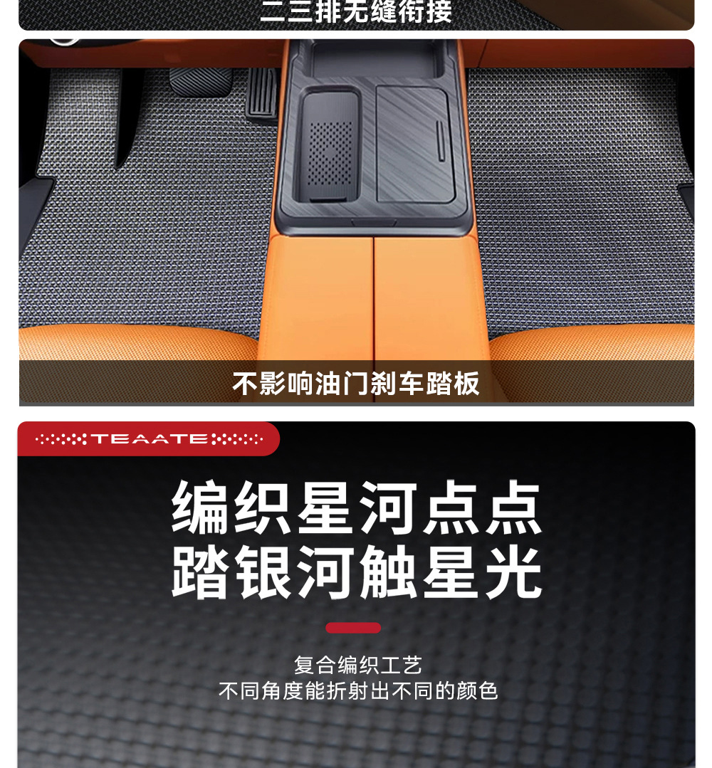[Immense Starry Sky] Suitable for Wei Brand Gaoshan 8 Carbon Fiber Pattern Woven Floor Mats, Waterproof and Non-Slip