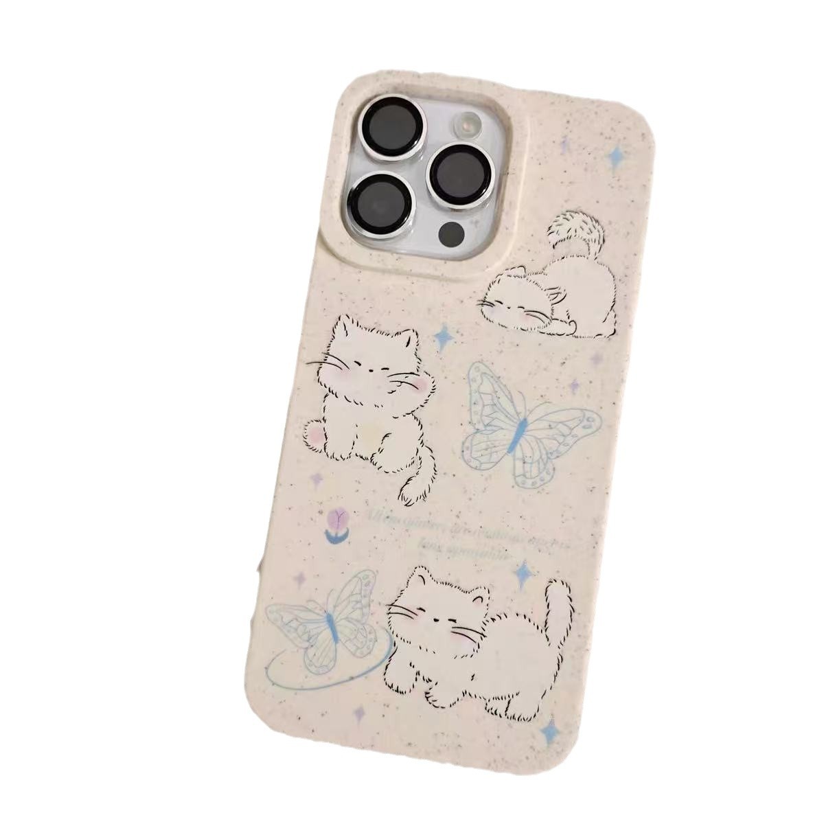 Butterfly Cat para iPhone 16pro funda para teléfono móvil Apple 15 anti-caída 14 dibujos animados 13promax nuevo 12x