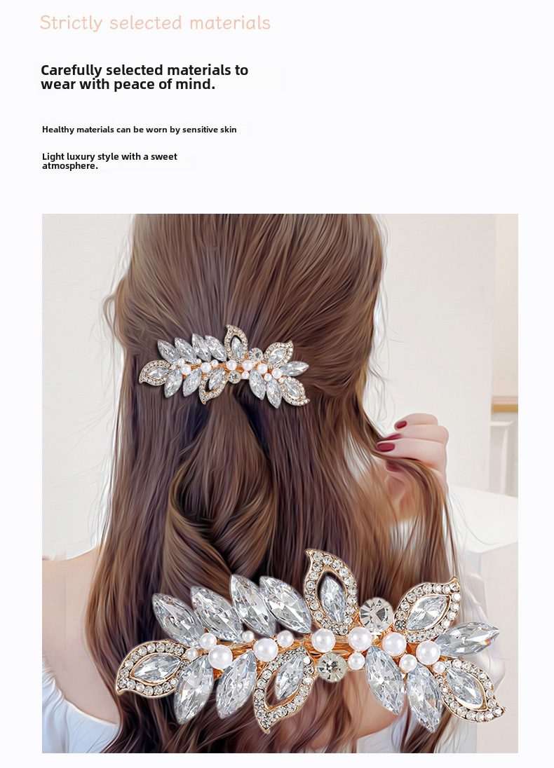 Pente de cabelo com pérolas e strass para noiva ouro_voghion.com