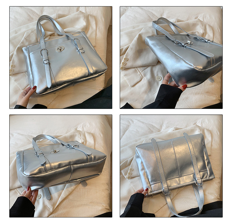 Retro Women's Shoulder Bag Large Capacity Tote Simple Texture_voghion.com