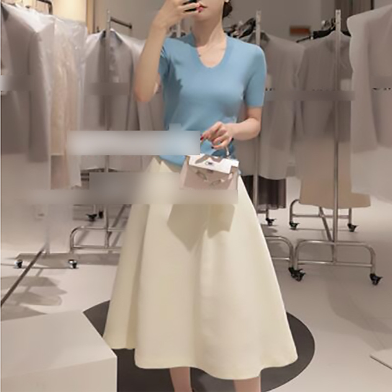 F9302 1630K ÁO SƠ MI NỮ HANTDC ÁO LEN NGẮN TAY THỜI TRANG NỮ G05 SẢN PHẨM MỚI