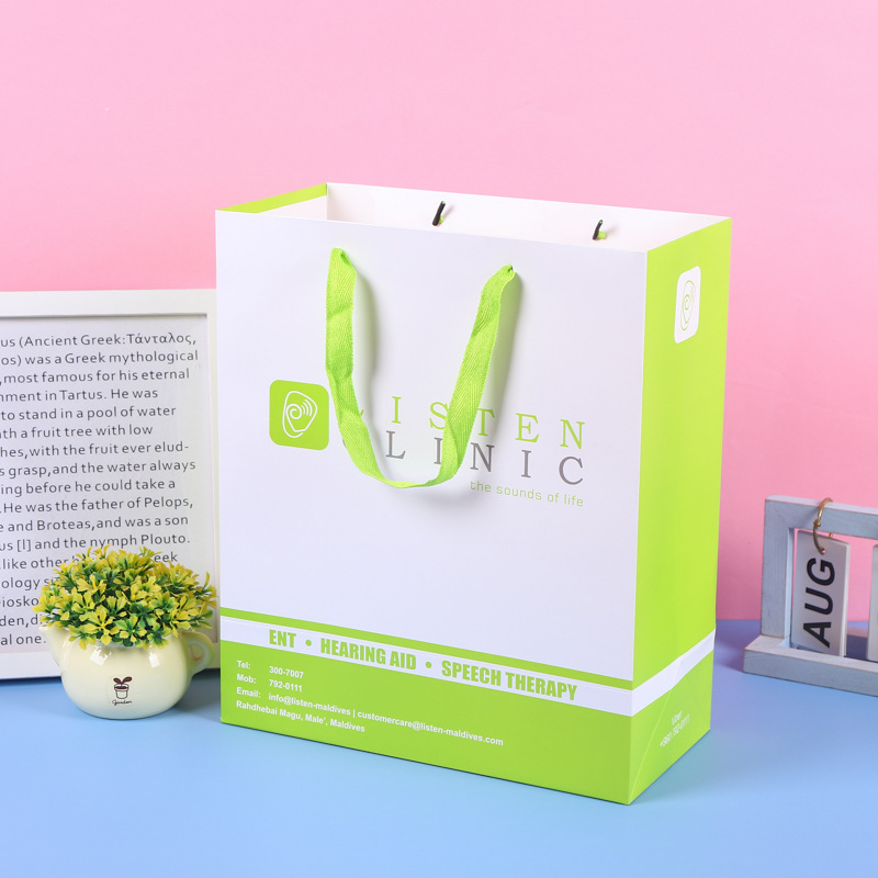 礼品包装袋批发创意广告服装袋 购物袋手提袋 白卡纸袋可加印logo