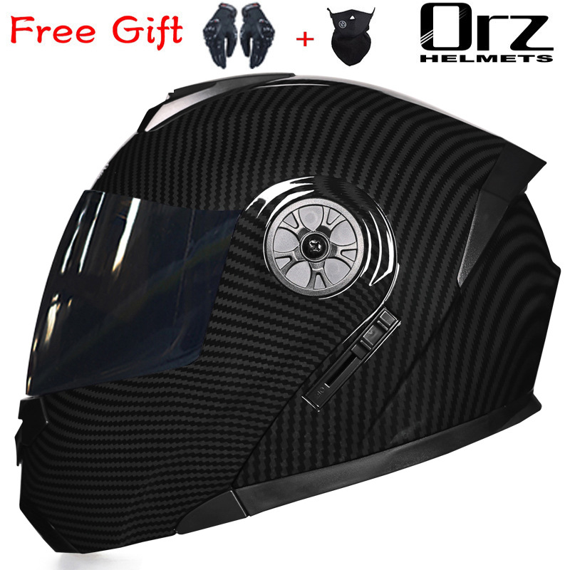 ORZ Casco de coche eléctrico Casco completo gris para hombres y mujeres Casco completo Casco pequeño Casco de cuatro estaciones Casco completo sin motocicleta