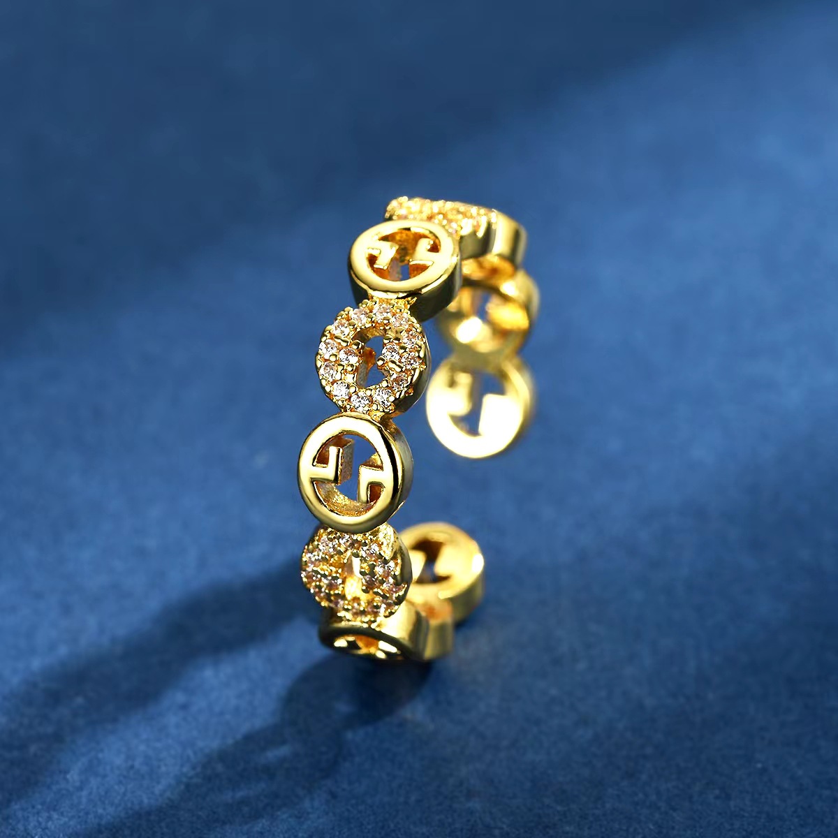 Ring open design voor dames met zirkonia elegante minimalist_voghion.com