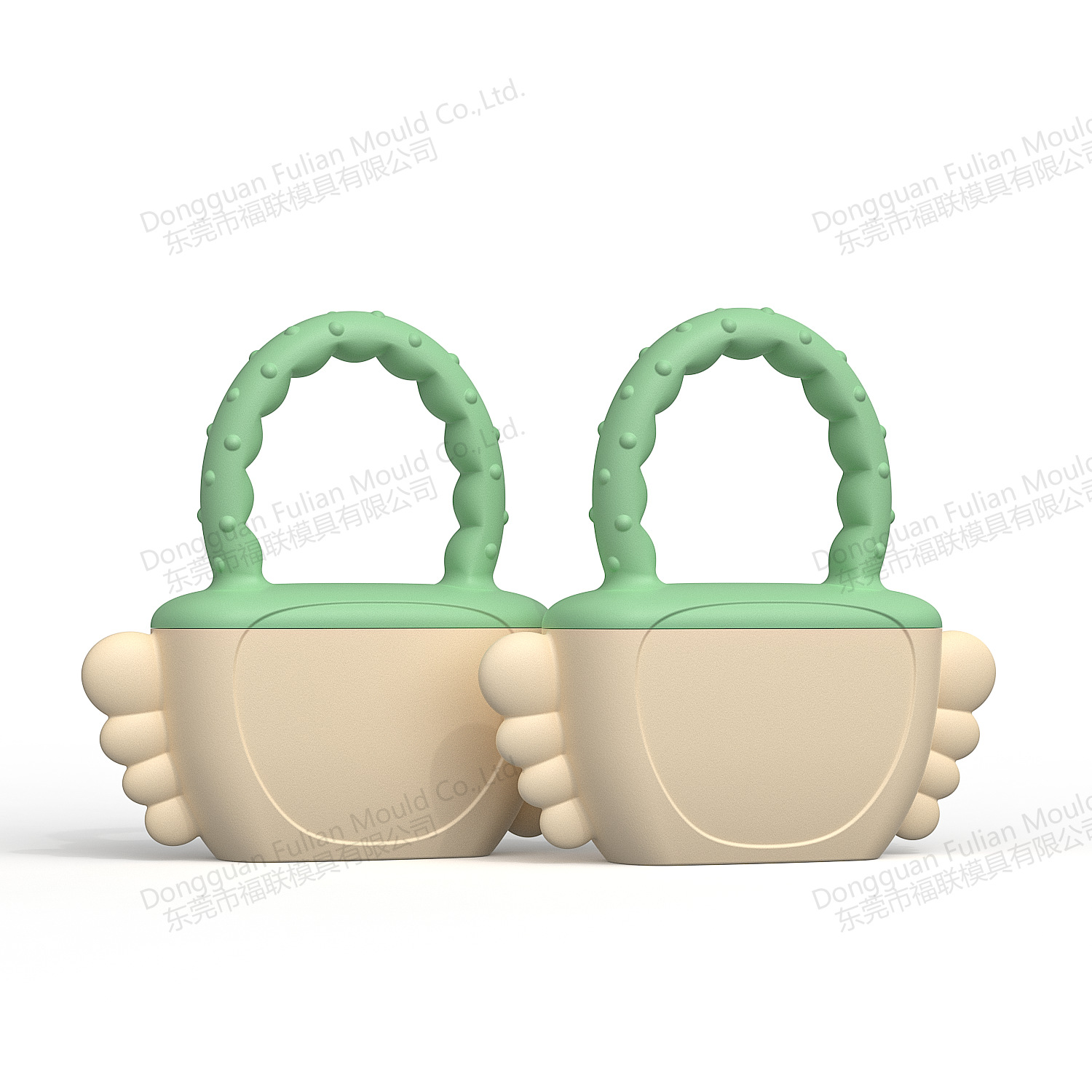 Nuevo juguete de masticación molar para bebés transfronterizo con mango mordisco congelado mordisco mordisco de silicona para bebés