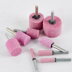 6mm handle grinding wheel flint red corundum electric grinding head for metal polishing PA chrome corundum ceramic grinding wheel grinding head