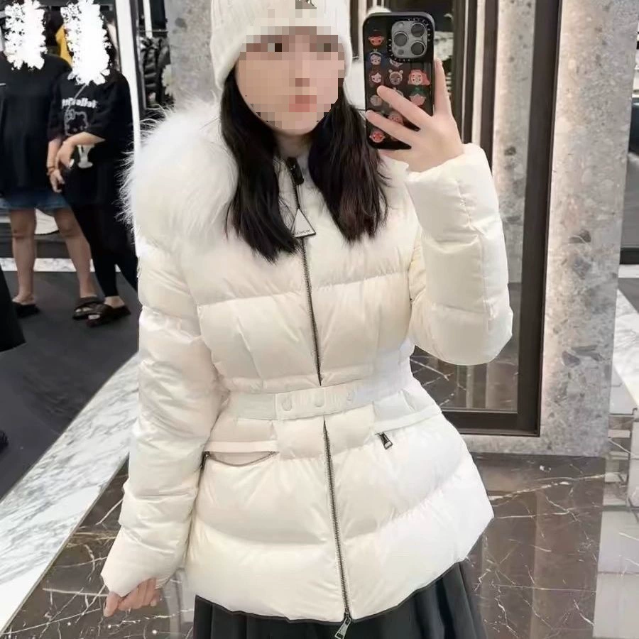 Down jacket, velvet fitted brace, duck down, increased thickness, slim fit