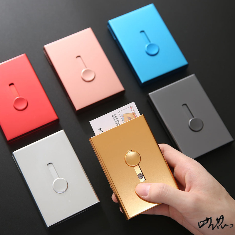 Business Card Holder Portable Box Men's Storage Glossy Exhibition Business Card Portable Card Holder Gift Sales Business Bag