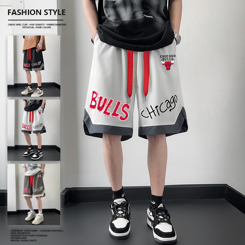 American-Style Basketball Sports Shorts for Men, Summer Casual Loose Ice Silk Beach Shorts, Printed Shorts, Running Shorts for Men American-Style Basketball Sports Shorts for Men, Summer Casual Loose Ice Silk Beach Shorts, Printed Shorts, Running Shorts for Men