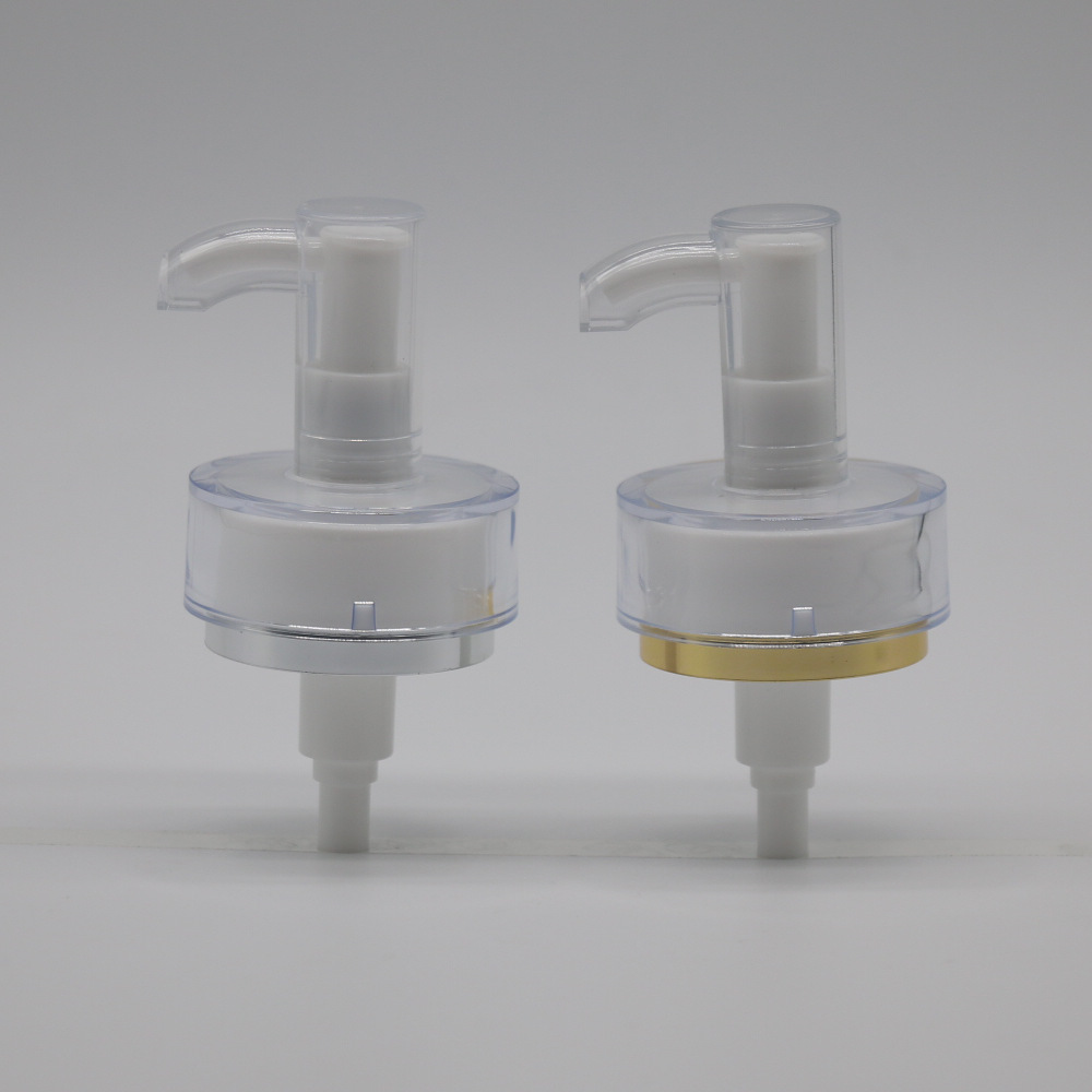 24/410外置澳尔滨乳液泵 水乳粉底液半罩电镀烫边按压泵头