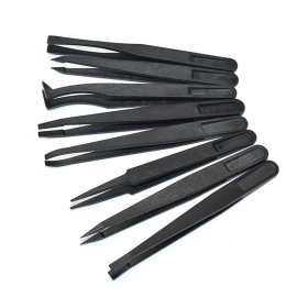 塑料镊子碳纤维防静电夹子拆机维修配件夹尖头圆头宽头夹环保绝缘