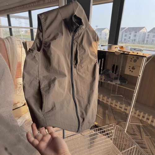 American Retro Functional Work Vest for Men - Spring Collar Zippered Functional Outdoor Urban Windproof Jacket