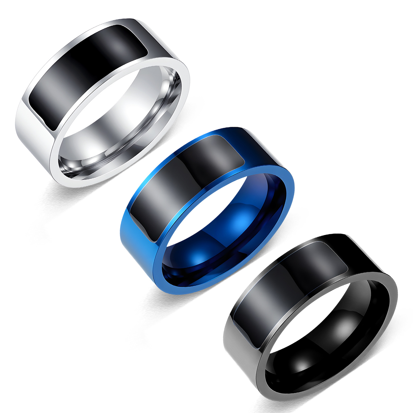 Pulsera de suministro transfronterizo nuevo acero de titanio NFC anillo inteligente equipo portátil inteligente joyería al por mayor