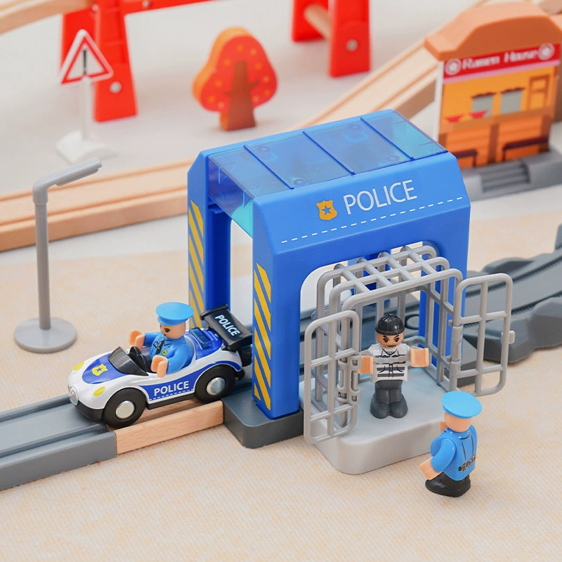 Деревянная железная дорога набор toy car полиция
