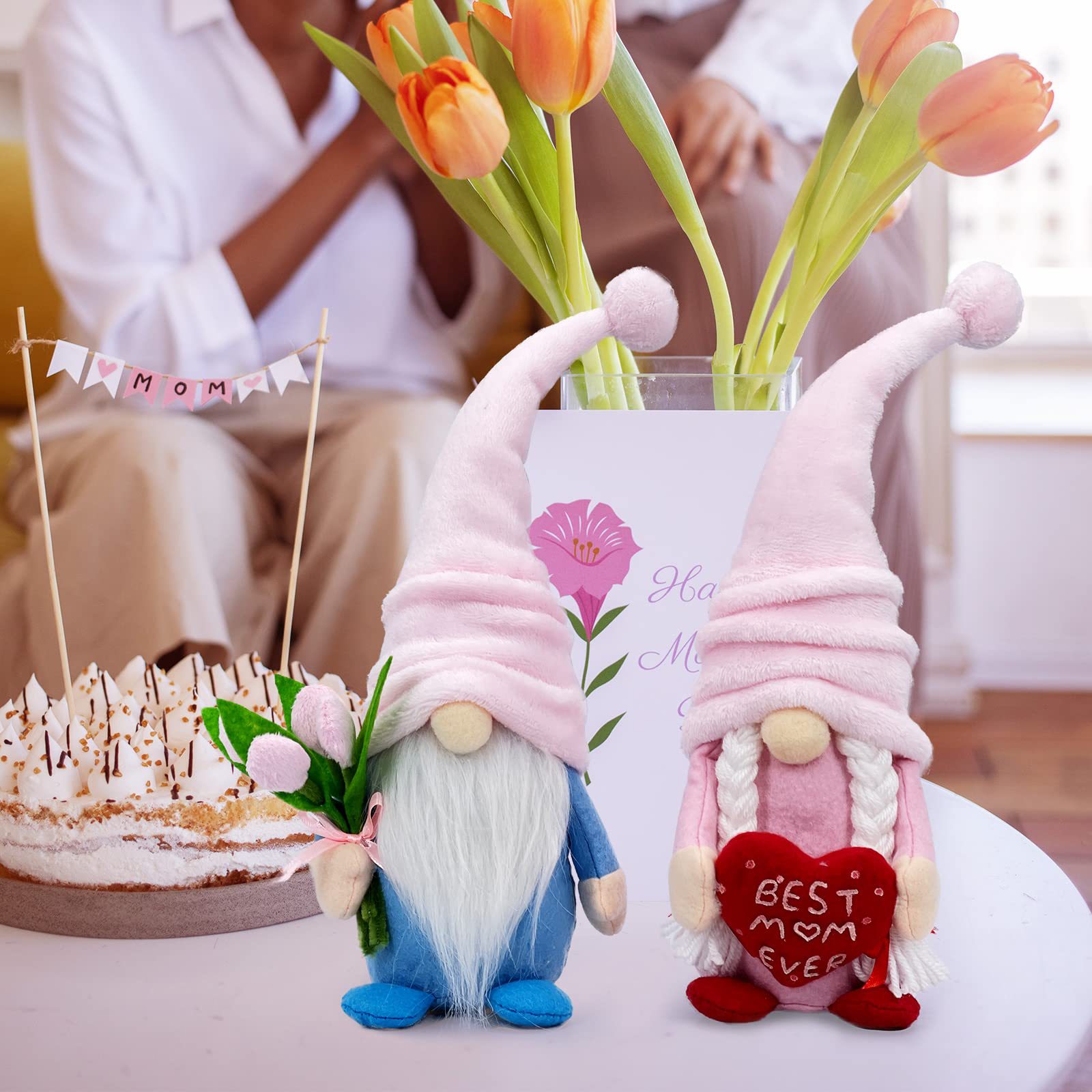 Nuevos productos transfronterizos Día de la Madre muñeca sin cara tulipán amor enano primavera duende Rudolph decoraciones de vacaciones