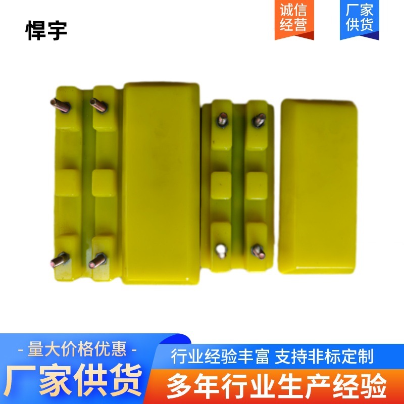 厂家直销路面机械辅助链板胶垫高强度履带胶块高耐磨聚氨酯履带板