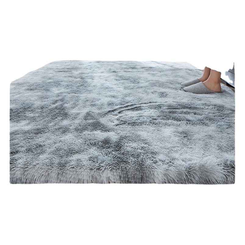 Moderno simple degradado alfombra teñida casa dormitorio gran área completa manta antideslizante lana larga sala de estar alfombra