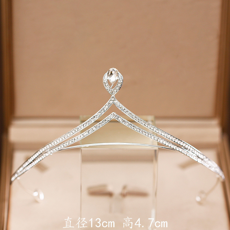 ブライダルヘッドドレス、王冠、結婚式、豪華で雰囲気のある日本と韓国のウェディングドレス、ヘアアクセサリー、18歳の誕生日、成人式、クラウンアクセサリー|undefined