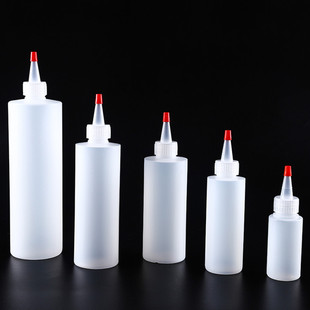 Honey Squeeze Bottle with Scale Ketchup Squeeze Bottle Plastic Seasoning Bottle Pointed Mouth Bottle Soft Bottle Transparent Jam Bottle
