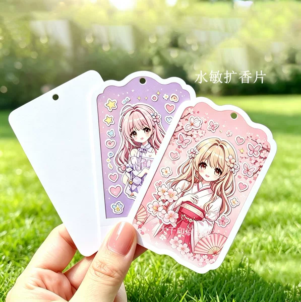 Customized water-sensitive aroma cards, merchandise for the anime Genshin Impact, 2D water-sensitive aroma cards, mini small cards production