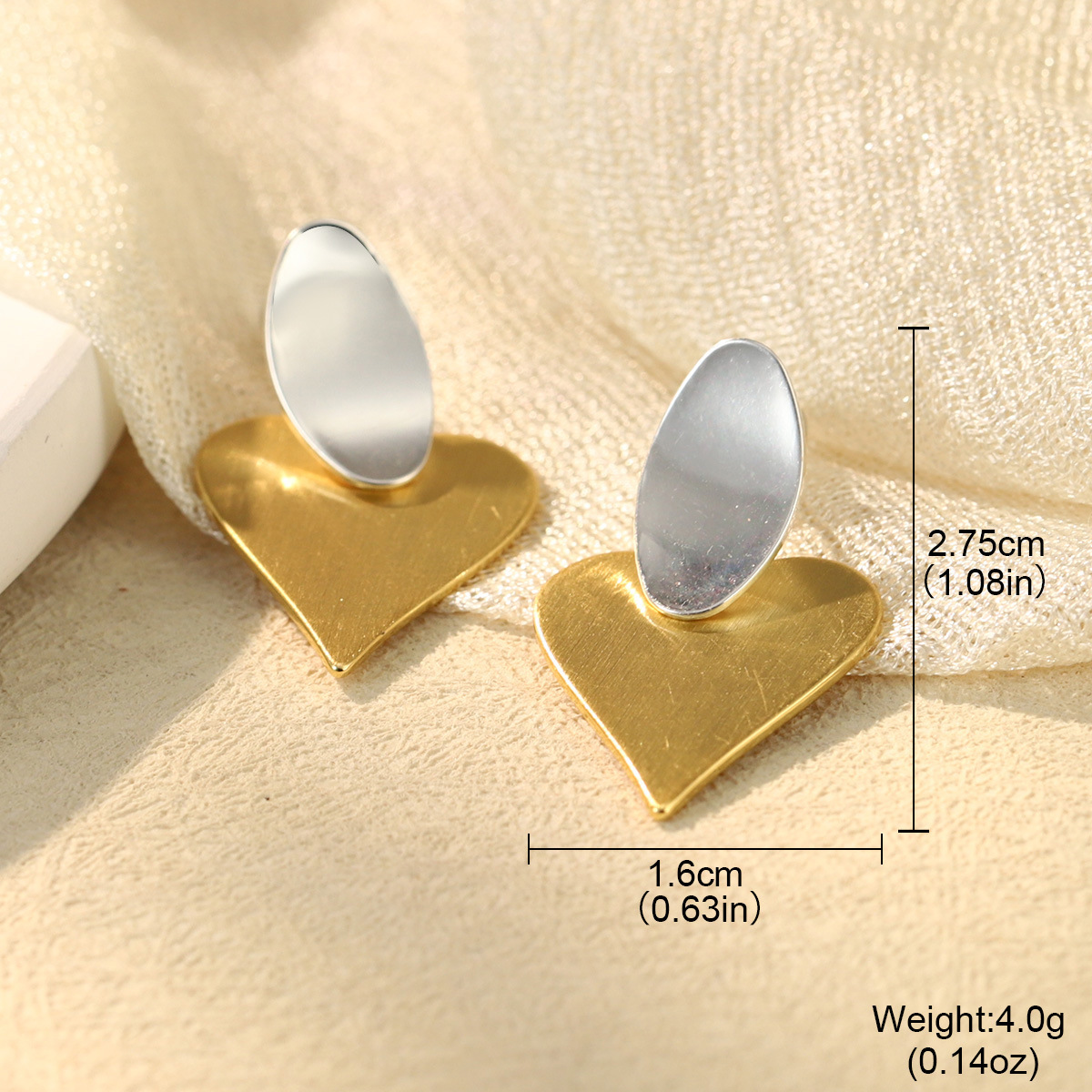 7g Weight Copper Ear Needle Material Ear Studs Classification 1 Pair Quantity Daily, Street Occasion Copper Material Geometric Pattern Women's Gender Mixed Metal, Plating Design Retro, Commute Style 1 Pair Retro Commute Geometric Mixed Metal Plating Copper Ear Studs 14