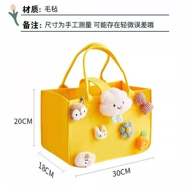 Fabricantes al por mayor en línea sobre rojo bolso de fieltro bolso de mano regalo de dibujos animados bolso de fieltro promoción de apertura bolso de regalo almacenamiento