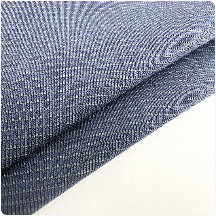 针织310G细彩条罗纹 细针提花双面罗纹面料男女装外套裤子上衣新