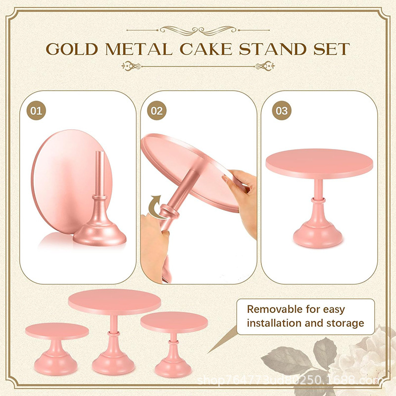 Amazon Venta caliente soporte de exhibición decoración pastel postre pastelería bandeja comida fría romper soporte de mesa té de la tarde