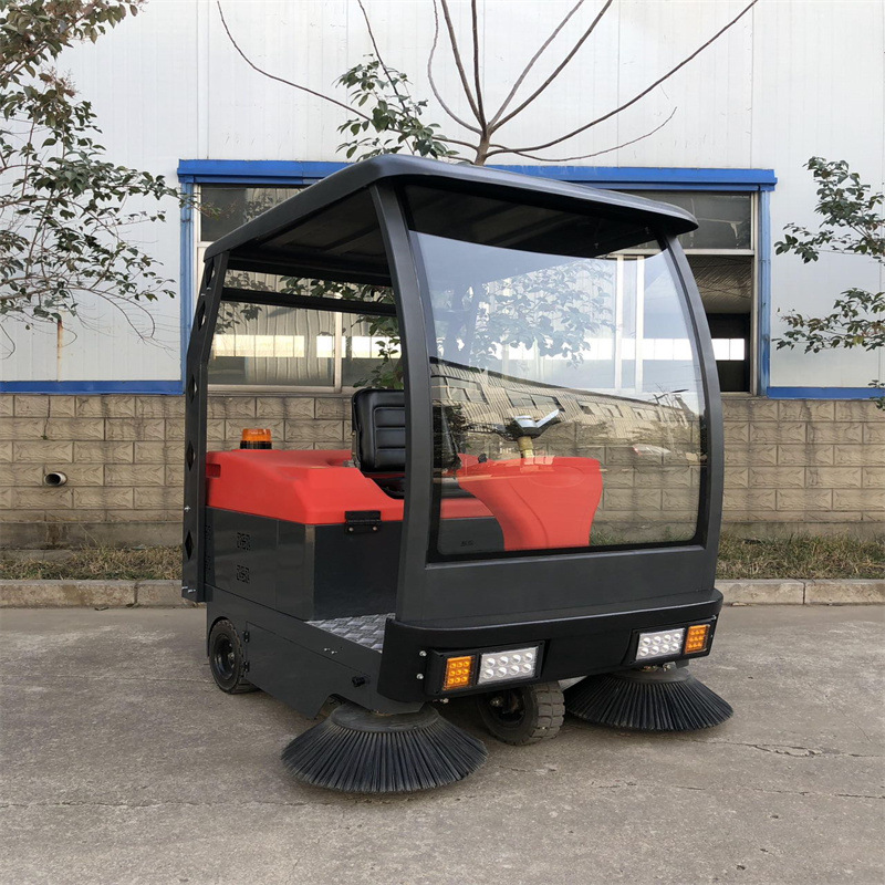 1450型半封闭电动环卫扫地车  驾驶式扫地机工业工厂车间清扫车