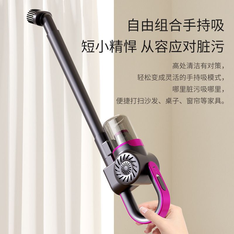 Wireless Floor Vacuum Cleaner, Mite Remover, Car-Mounted Household Vacuum Cleaner, Handheld Wireless Blue Light Sterilization, Powerful Suction