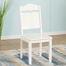 实木餐椅白色现代简约烤漆椅子软包舒适凳家用经济实用田园风