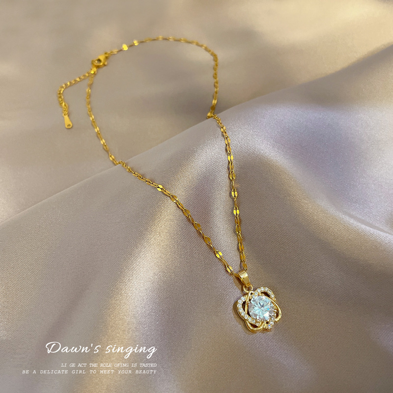 Exquisites Damen Love Collier Mit Micro Diamanten Schmuck_voghion.com