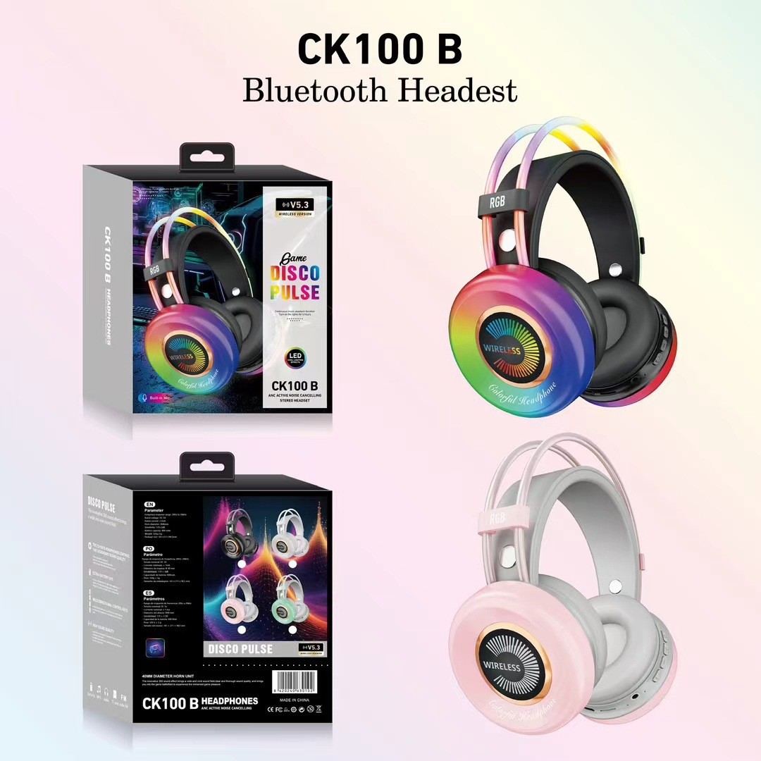 Neue CK100A-Kopfhörer mit Bluetooth und RGB-Licht, computerspezifische Gaming-Ohrhörer_voghion.com