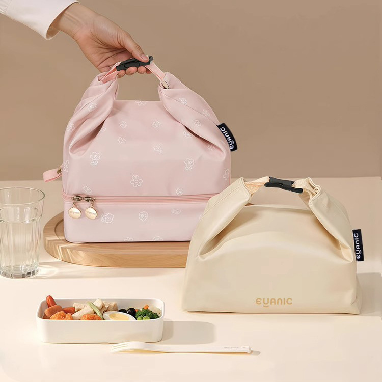弁当箱手提げ袋保温弁当袋防水防油厚さアルミ箔小学生サラリーマン弁当付きランチバッグ