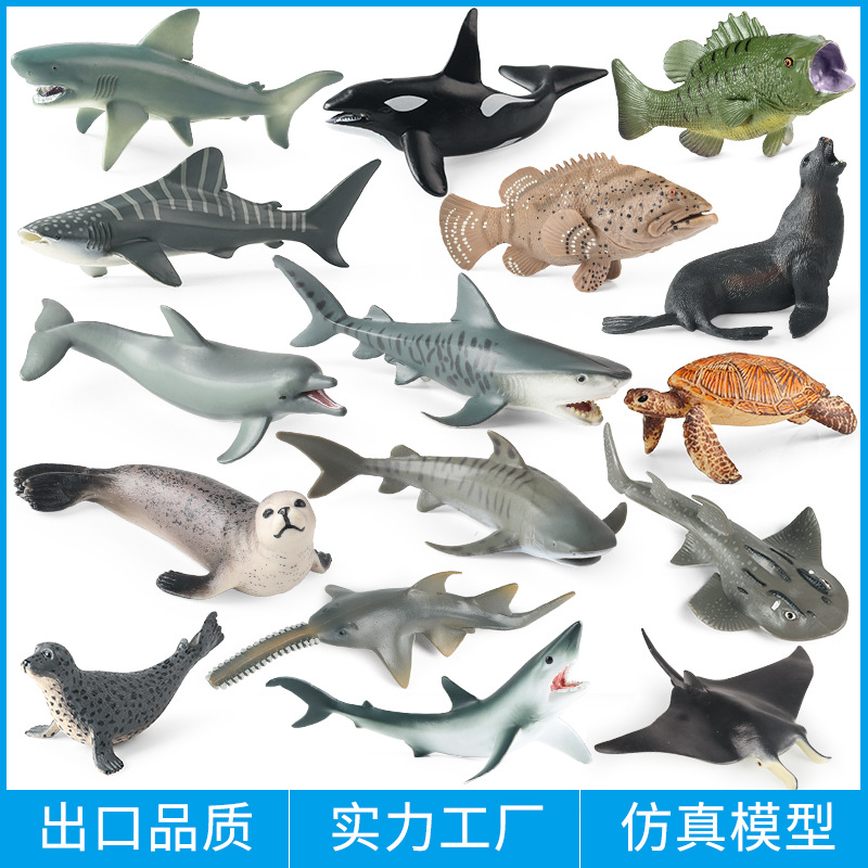 Simulated ocean model turtle shark whale shark killer whale sea lion…