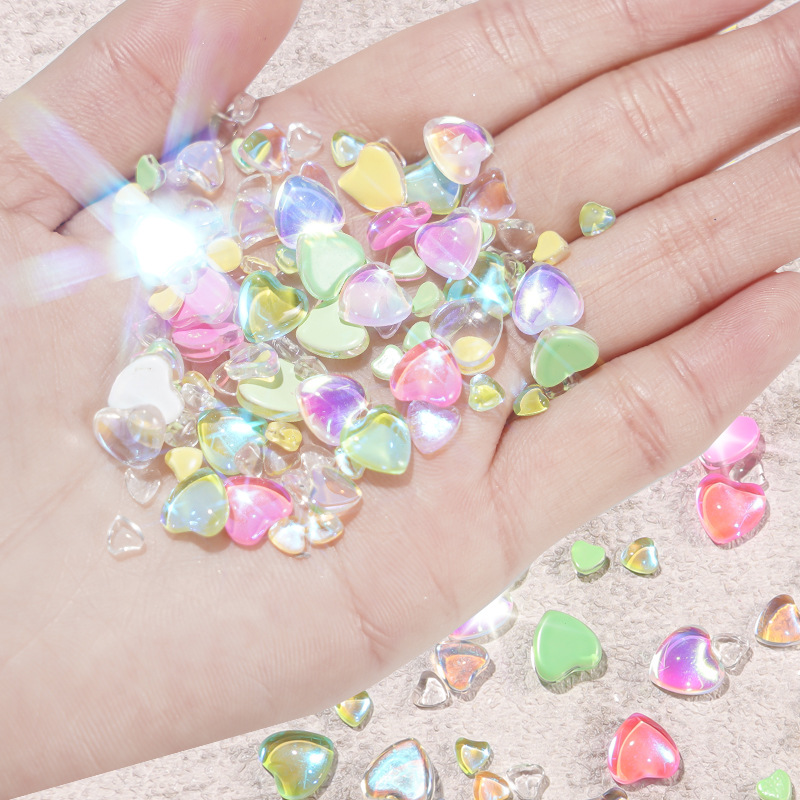 100 bolsas de taladro aurora taladro de forma especial joyas de manicure taladro de forma plana joyas de manicure taladro de forma especial diy joyas de manicure