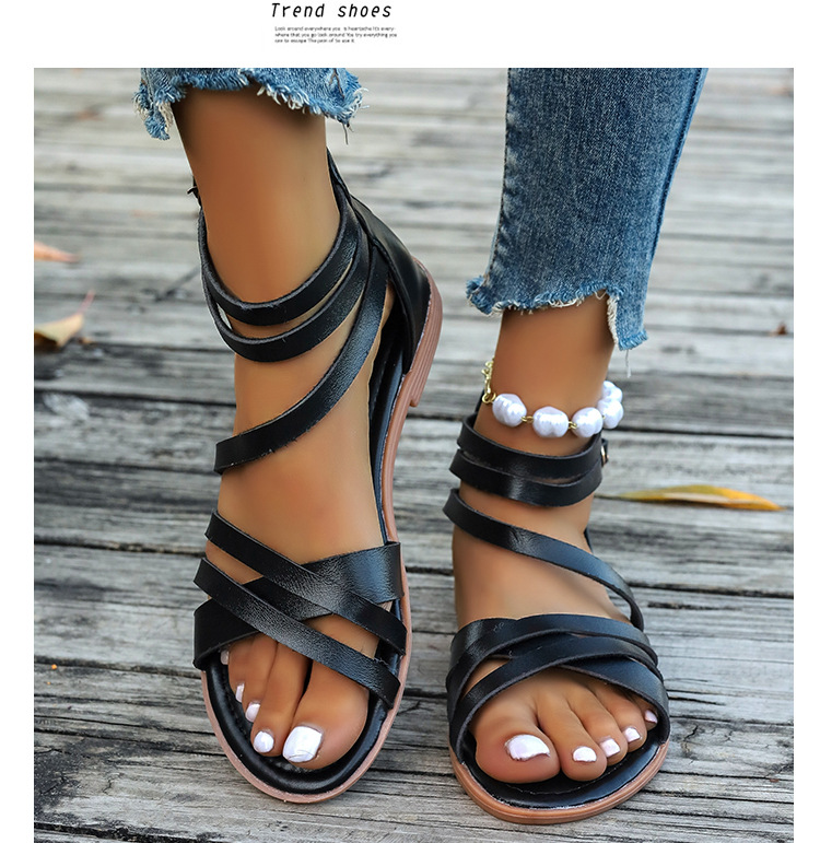 Women's Roman Style Solid Color Open Toe Roman Sandals display picture 6