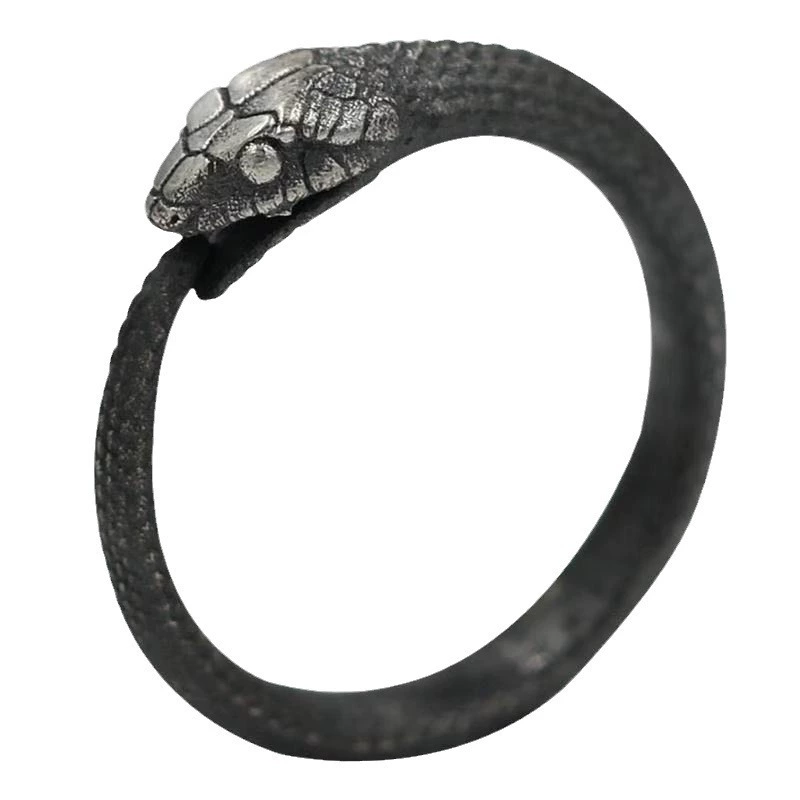 Adjustable Snake Ring, Thai-Style Silver & Copper, Personalized Open Band, Index Finger