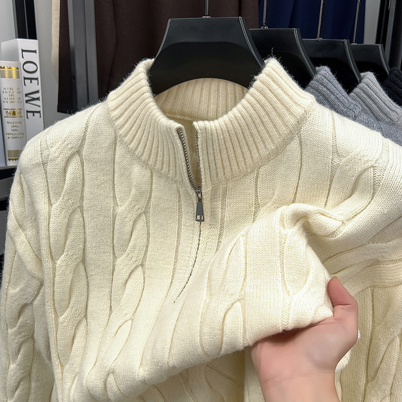 Autumn and winter American-style casual men's knitted sweater, trendy and stylish, designer loose fit, popular online, handsome and versatile