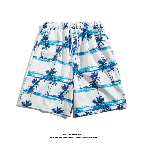 Hawaiian beach shorts, men's summer new quick-drying casual sweatpants, Sanya seaside vacation all-matching quarter pants