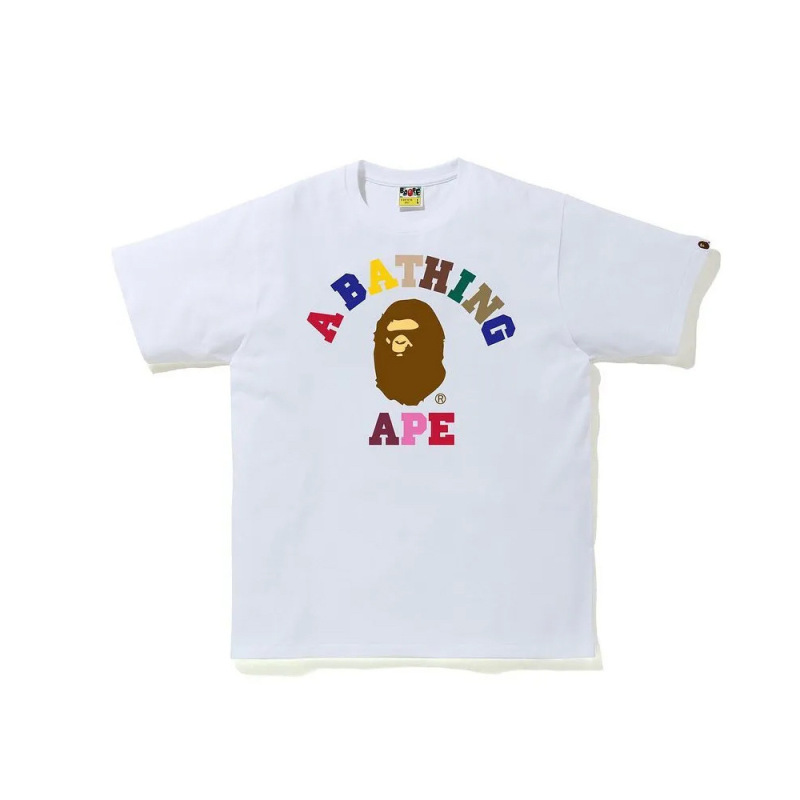 日系潮牌bape半袖寝猿迷彩猿人頭プリント夏tシャツカップルカジュアルスポーツ半袖ショートT|undefined